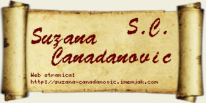 Suzana Čanadanović vizit kartica